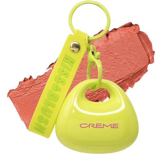 The Crème Shop front packaging of Kiss & Blush Watermelon Sugar showing color and charm benefit