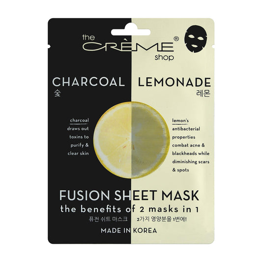 The Crème Shop close-up of mask essence texture highlighting hydration and absorbent sheet benefits
