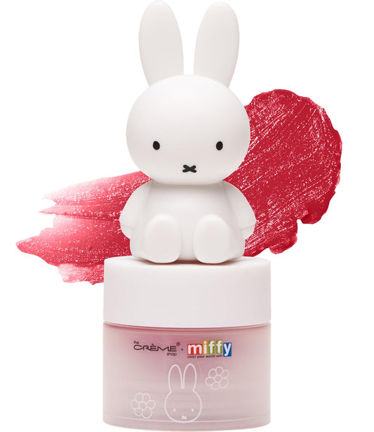 The Crème Shop Miffy front packaging showing tinted balm and Miffy cap, convenient for touch-ups