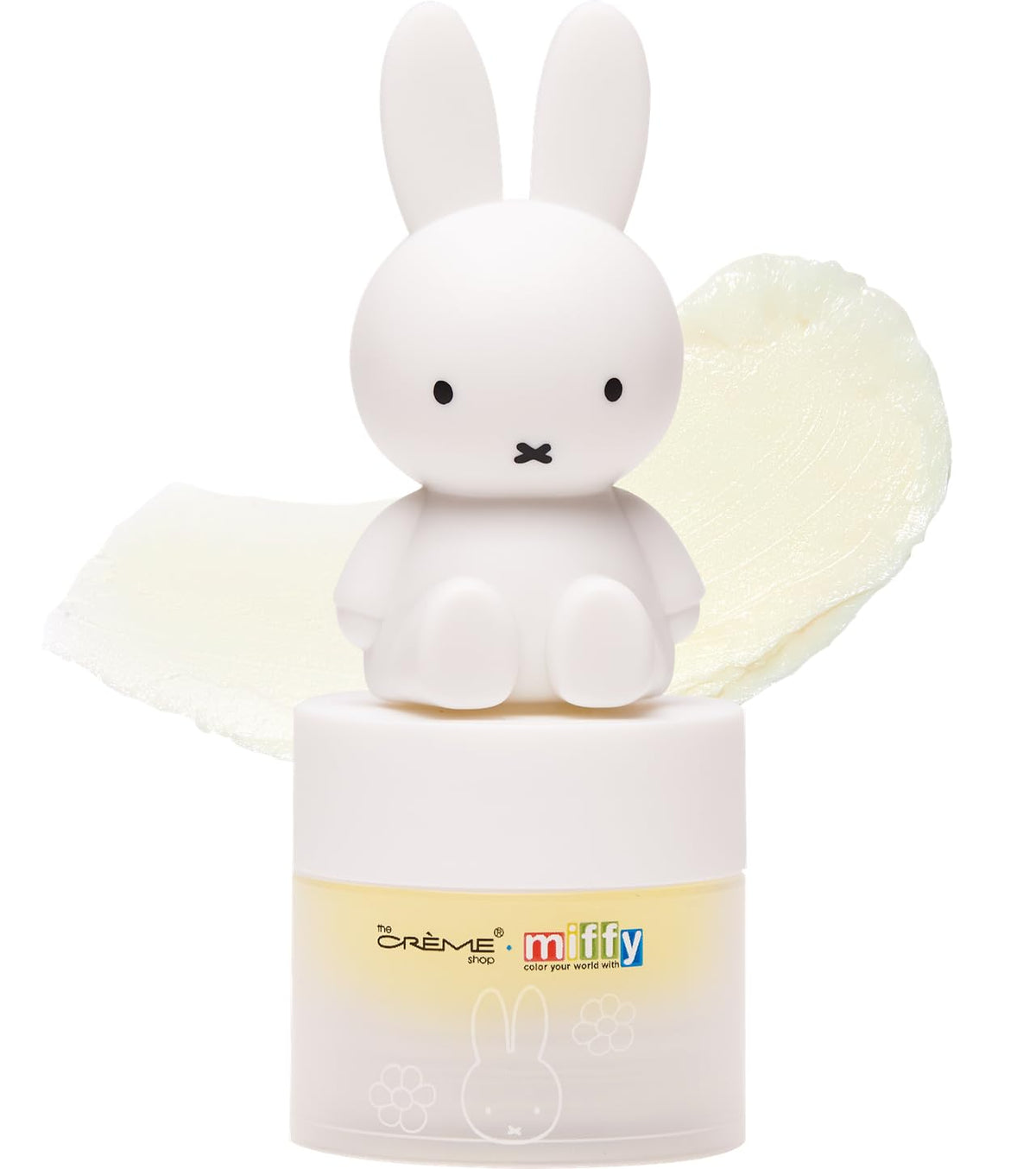 The Crème Shop Miffy balm front tube showing mango tint and portability