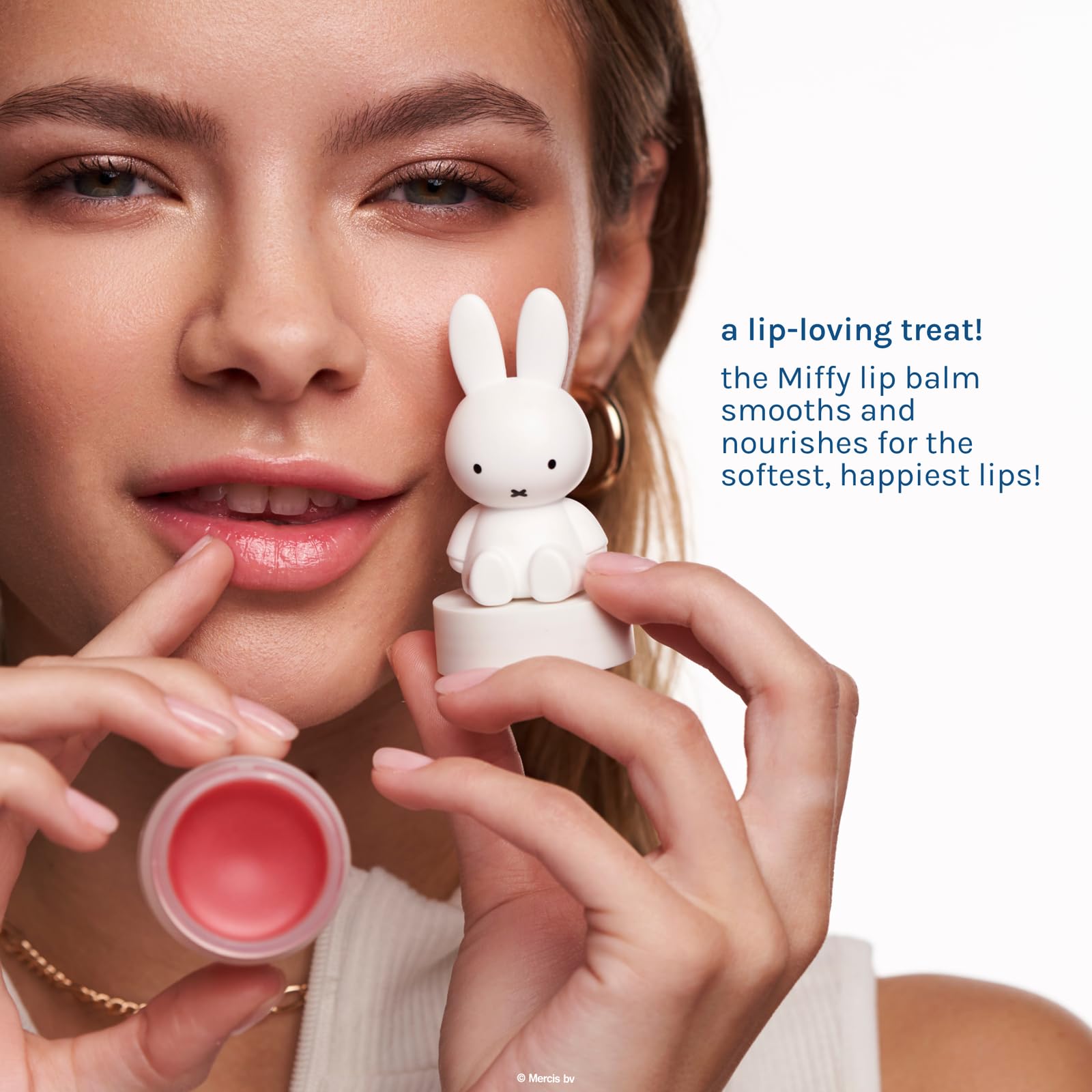 The Crème Shop Miffy next to a coin showing compact travel-friendly size