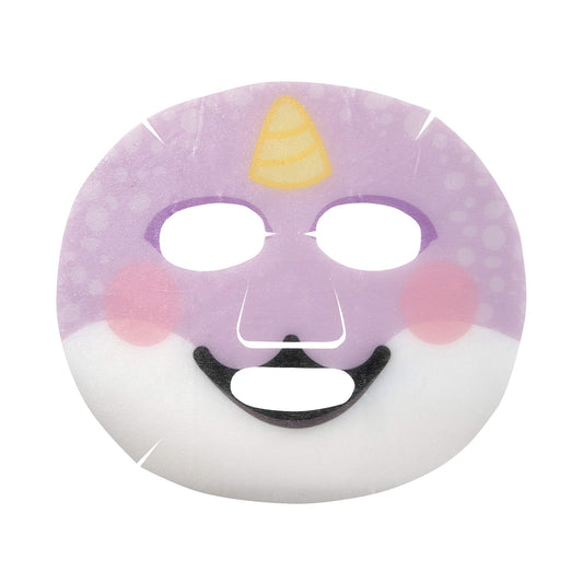 The Crème Shop narwhal mask close-up of sheet texture and serum saturation benefit: better absorption