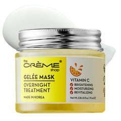 The Crème Shop front jar view showing compact packaging and product benefit