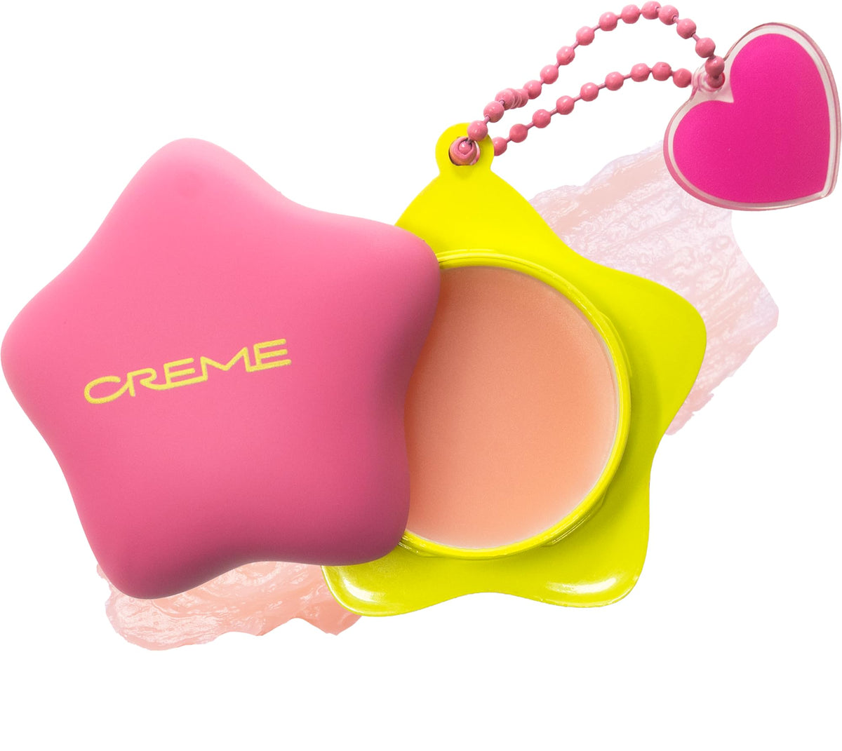 The Crème Shop lip butter front packaging showing cute keychain benefit