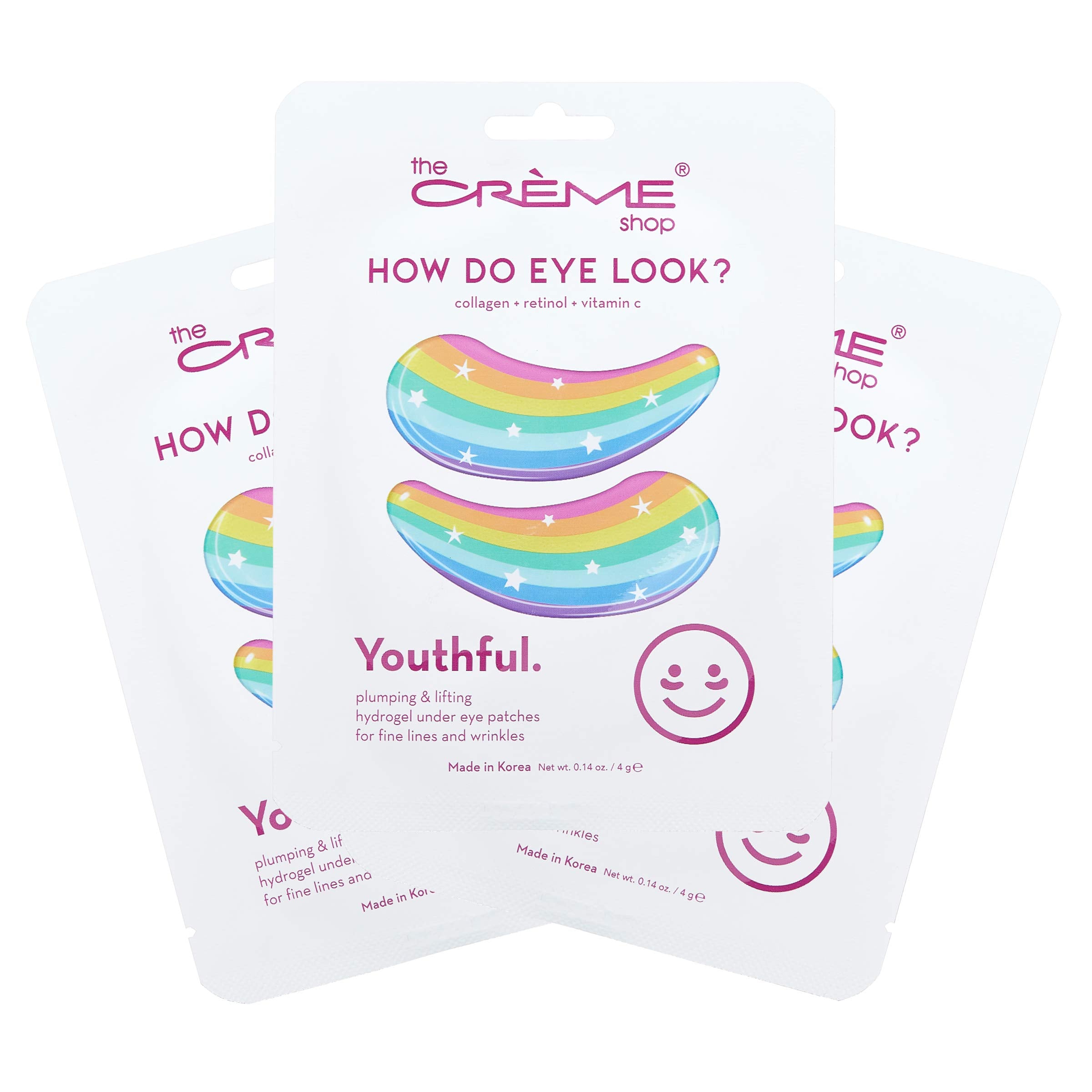 The Crème Shop front packaging showing three-pack and product branding for quick refresh