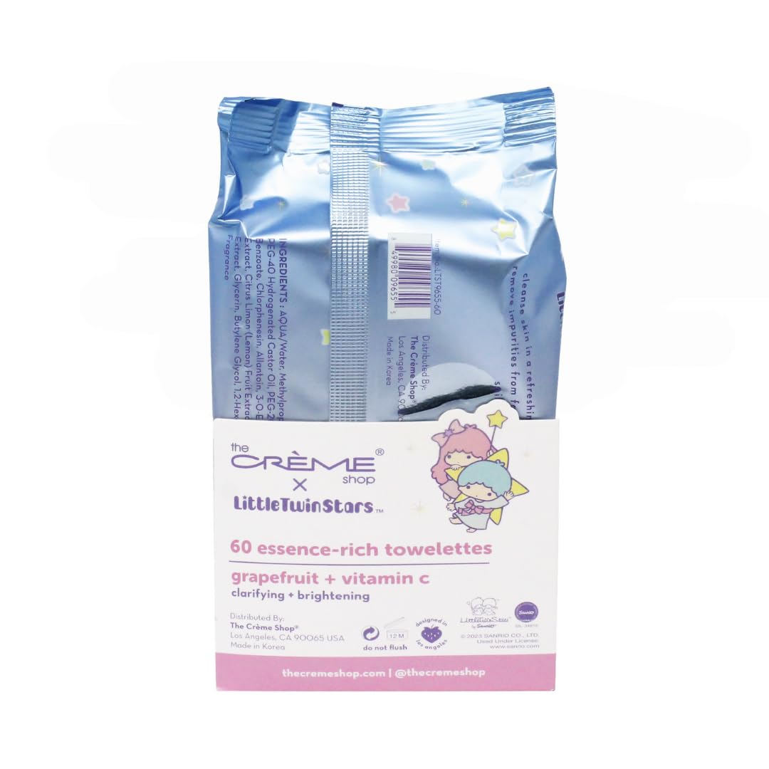 The Crème Shop closeup of wipe texture removing makeup, hydrating the skin