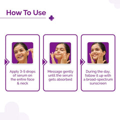 Application of The Derma Co serum on cheek targeting blackheads and pores