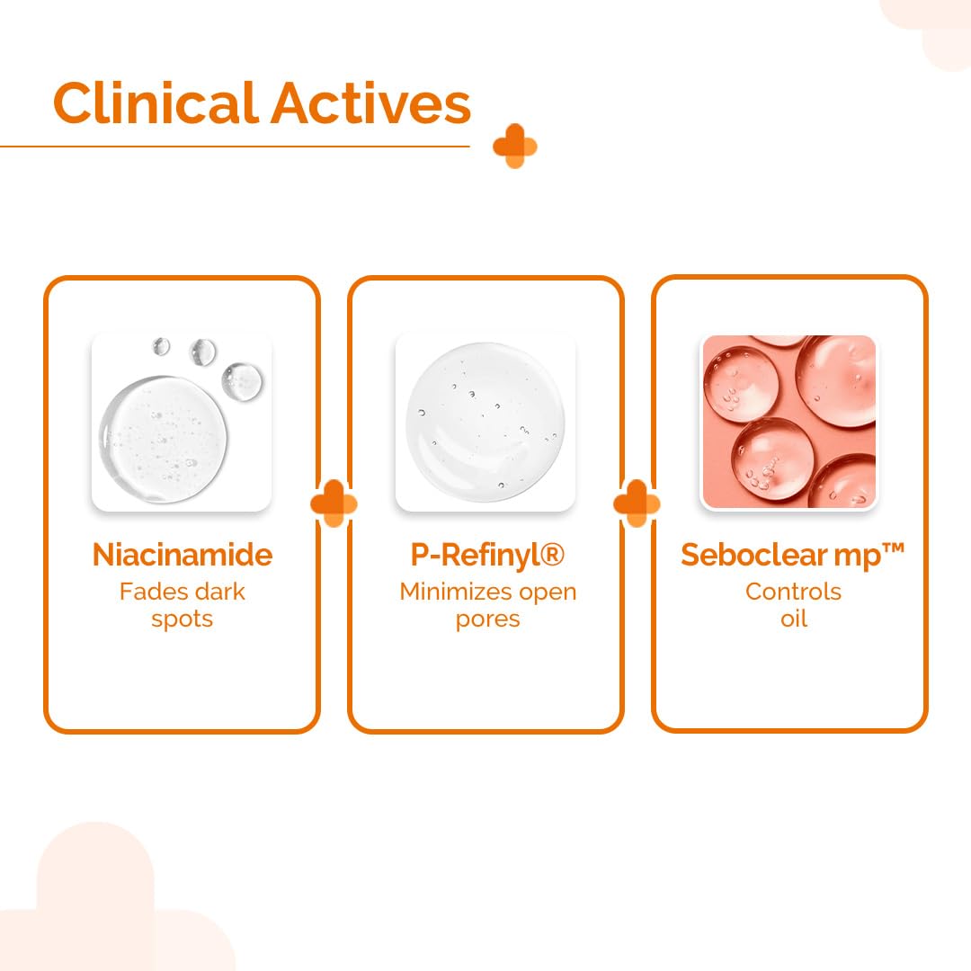 The Derma Co label highlighting niacinamide and P-Refinyl actives