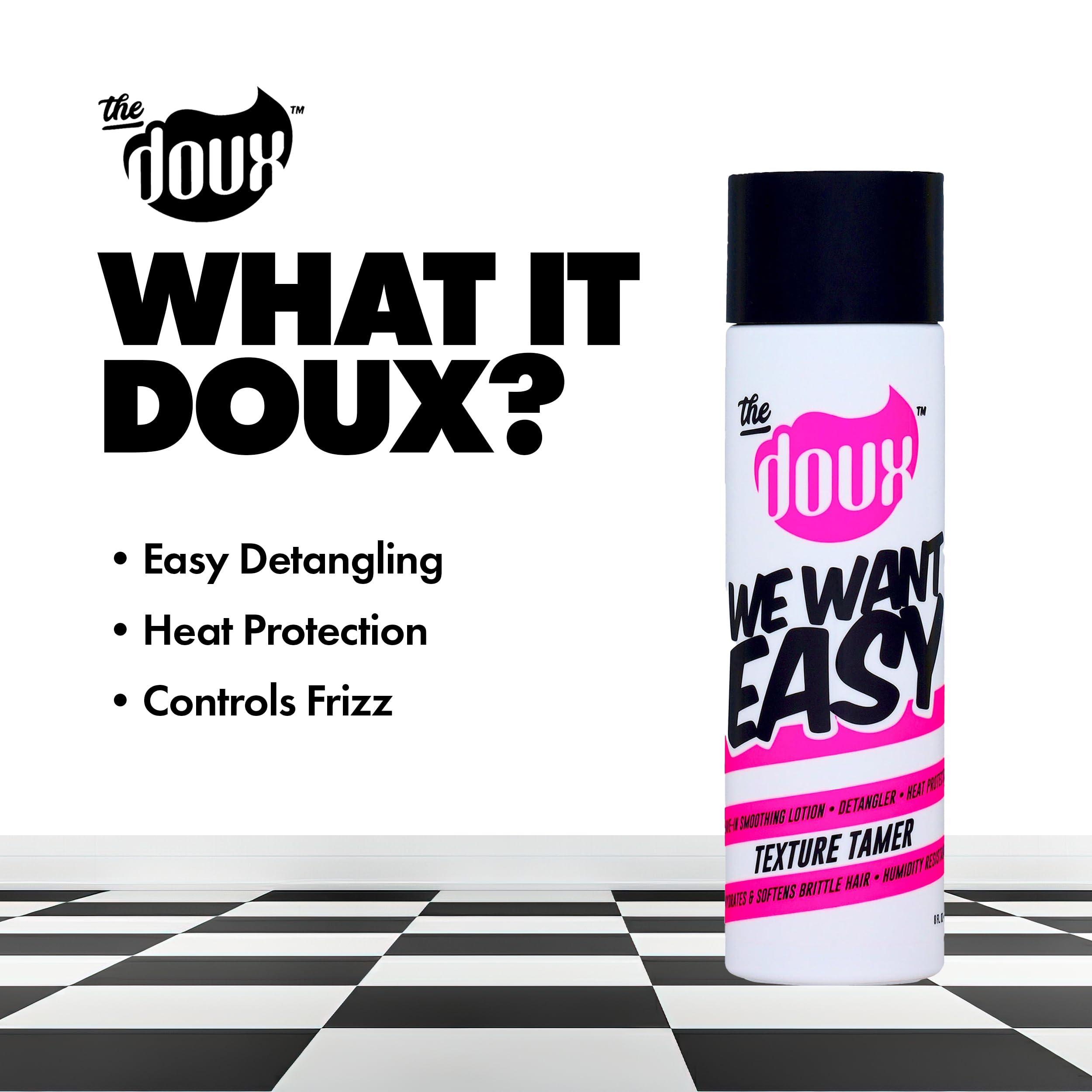The Doux on wet curly hair before diffusing to show reduced frizz and improved definition