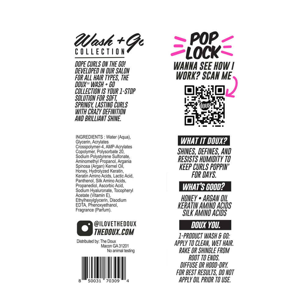 The Doux POP LOCK on a bathroom shelf in a routine setup suggesting daily use