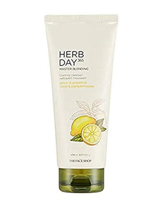 The Face Shop cleansing foam front packaging showing label and volume, clear product identity and freshness