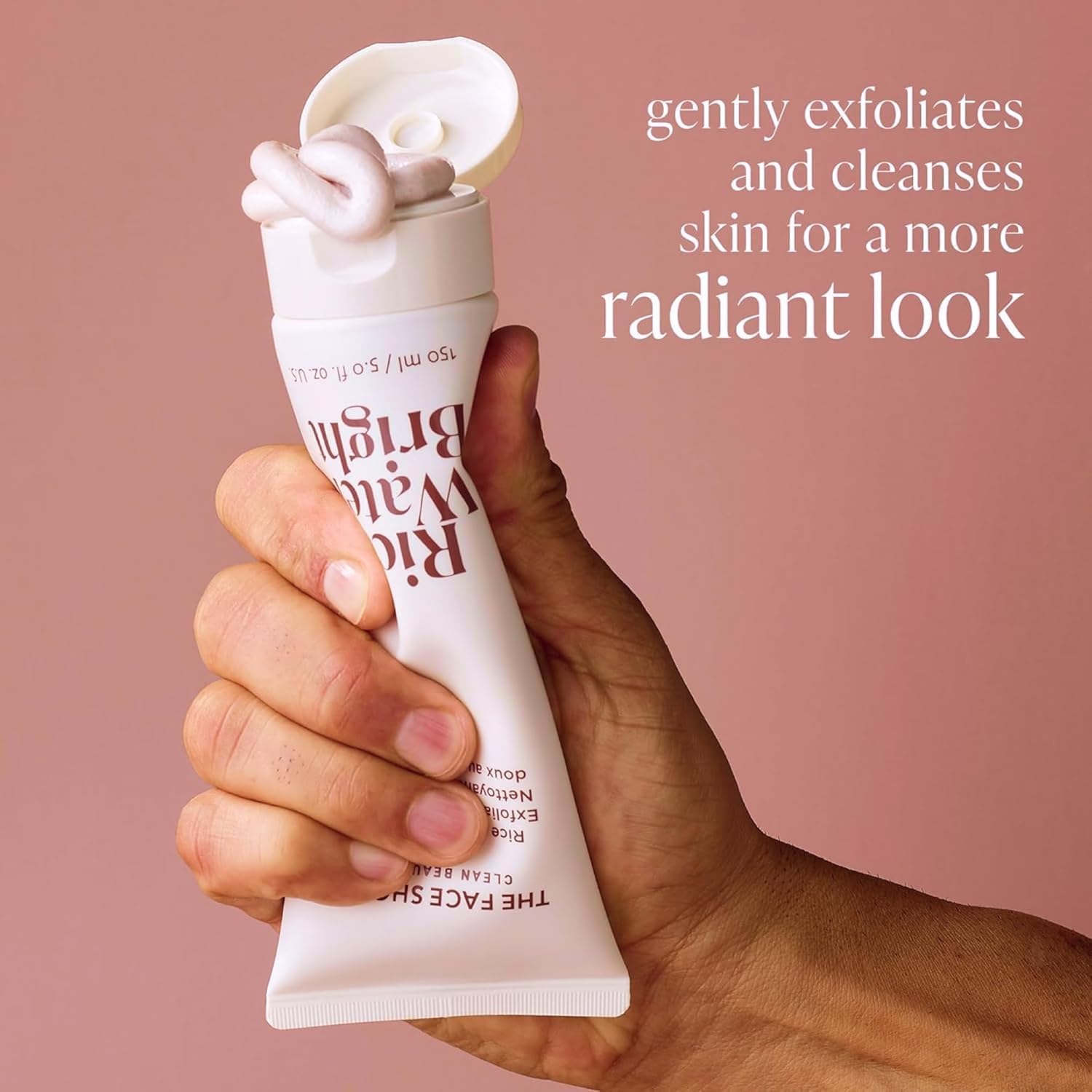 The Face Shop creamy foamed texture close-up showing gentle exfoliation