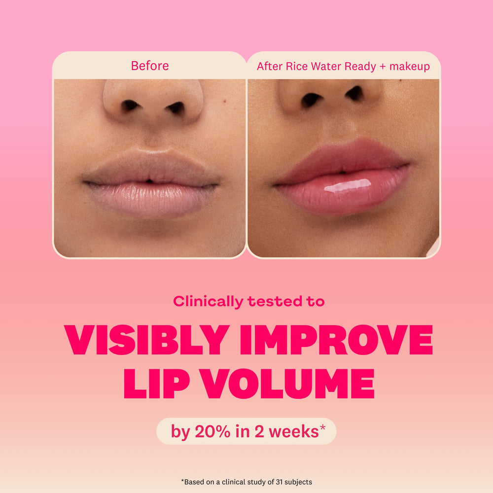 THE FACE SHOP close-up of clear peachy serum texture showing lightweight finish benefit: non-sticky hydration