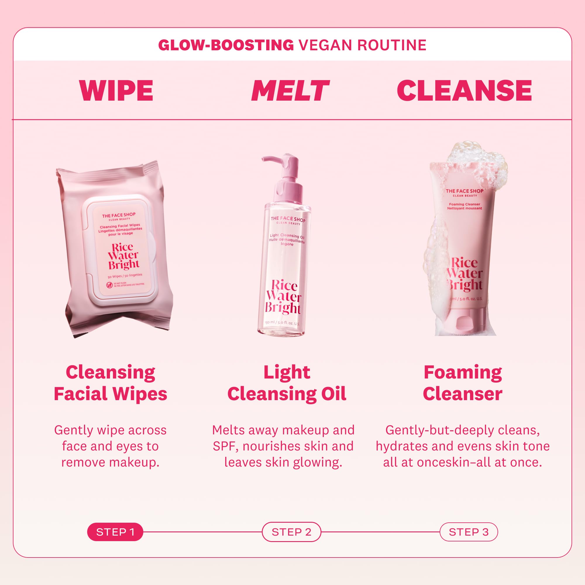 50-count pack beside a phone for scale showing The Face Shop everyday supply