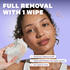 Ingredient label on The Face Shop pack showing rice extract and gentle formulation
