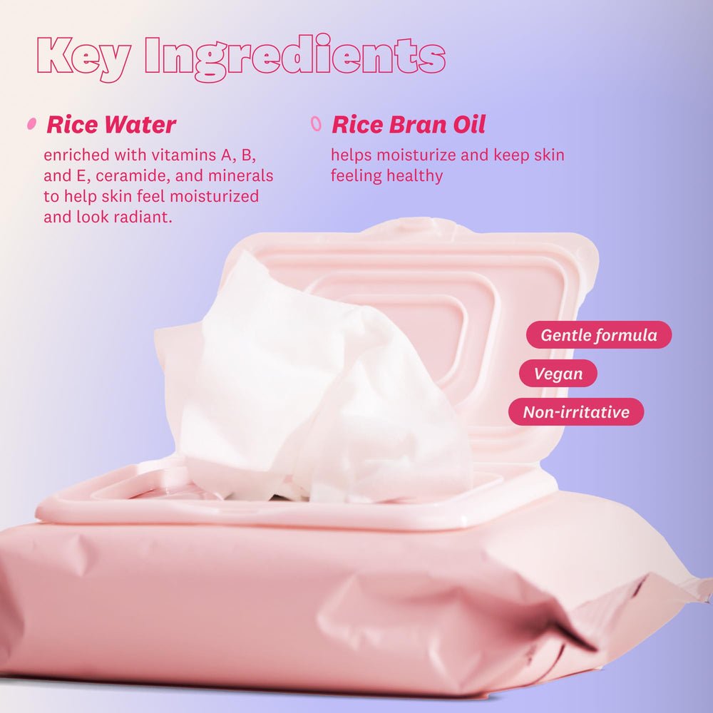 Wipes inside a travel pouch illustrating The Face Shop portability for on-the-go use