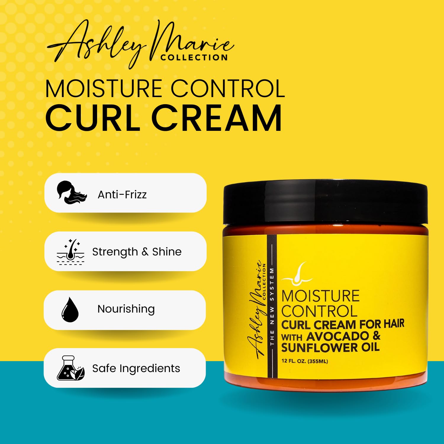 The Hair Diagram Ashley Marie applying cream to damp hair for frizz control
