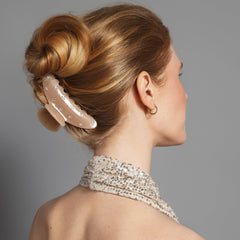 The Hair Edit close-up of rhinestones and soft gloss finish highlights sparkle and texture
