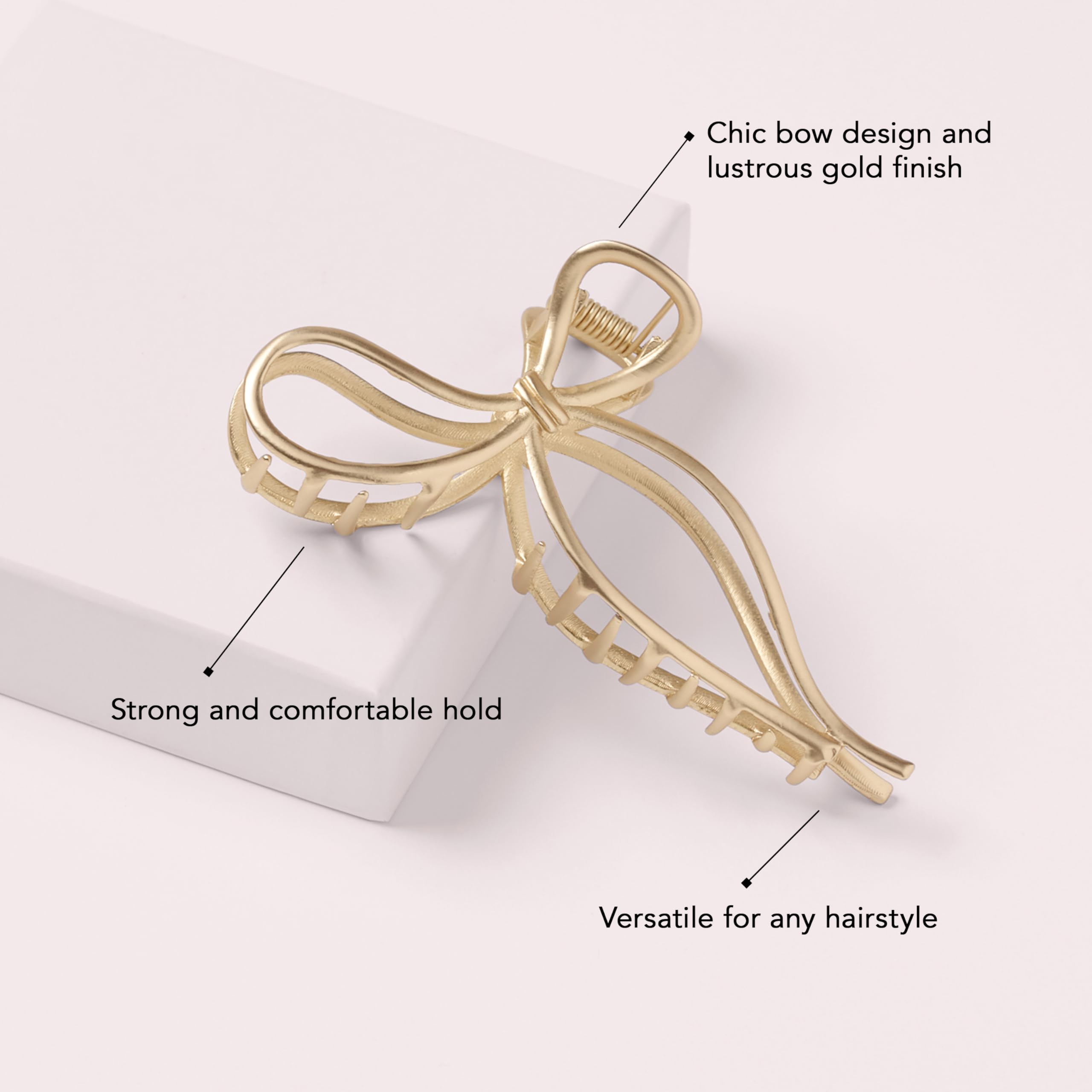 The Hair Edit side profile of metal claw showing secure teeth and comfortable curve