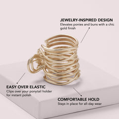 The Hair Edit side view of clasp showing secure clip mechanism and easy snap benefit