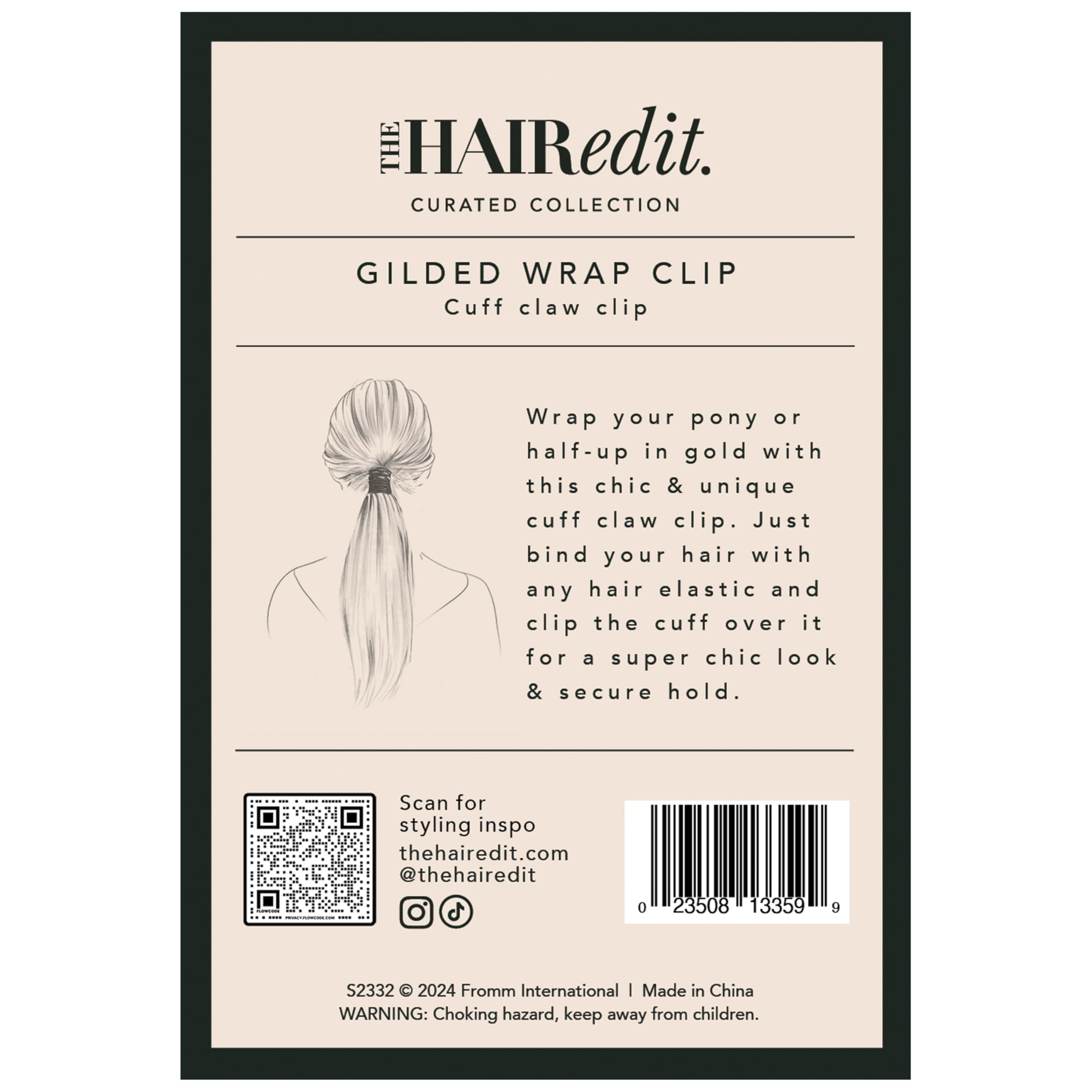 The Hair Edit texture close-up showing soft gold finish and durable surface appeal