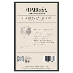 The Hair Edit heart clip in lifestyle outfit showing dressed-up styling benefit: versatile accessory