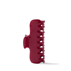 The Hair Edit scarlet claw clip front view showing bold red finish and secure design