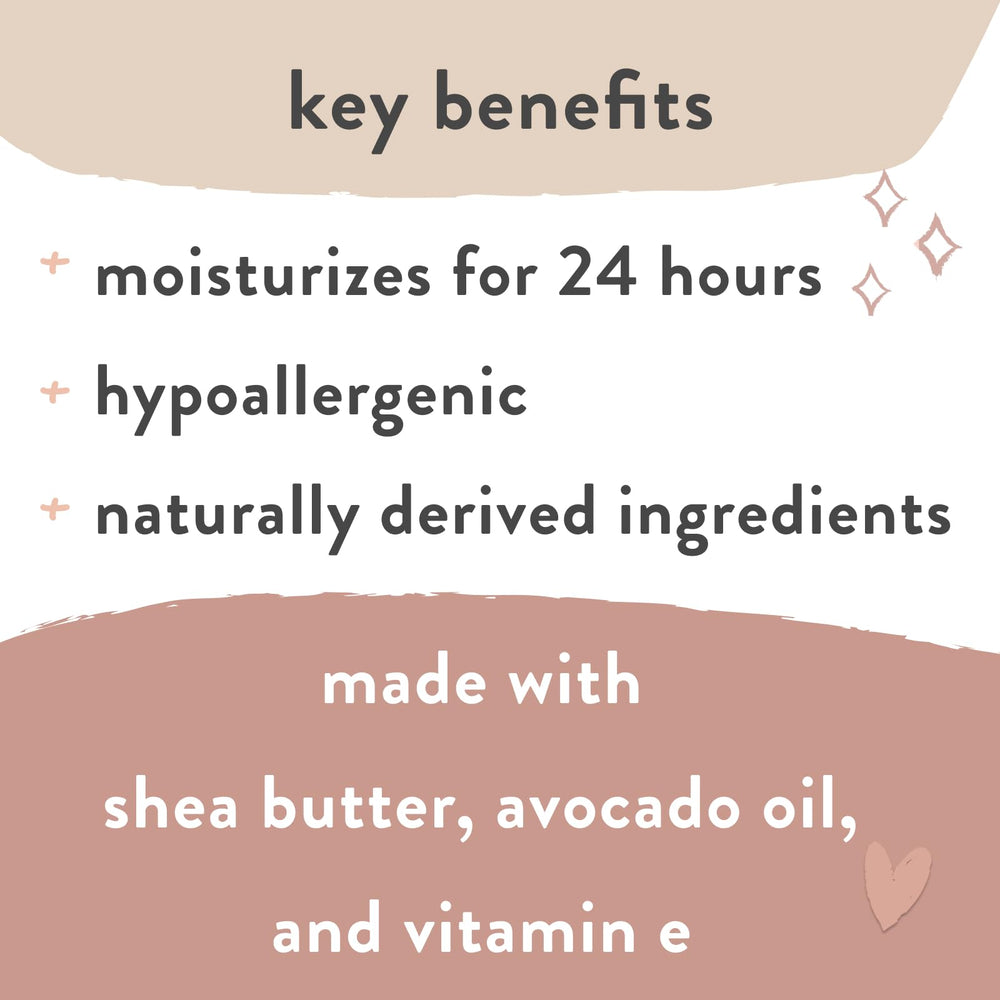 The Honest Company applying butter to pregnant belly for soothing hydration