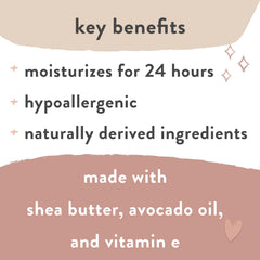 The Honest Company applying butter to pregnant belly for soothing hydration