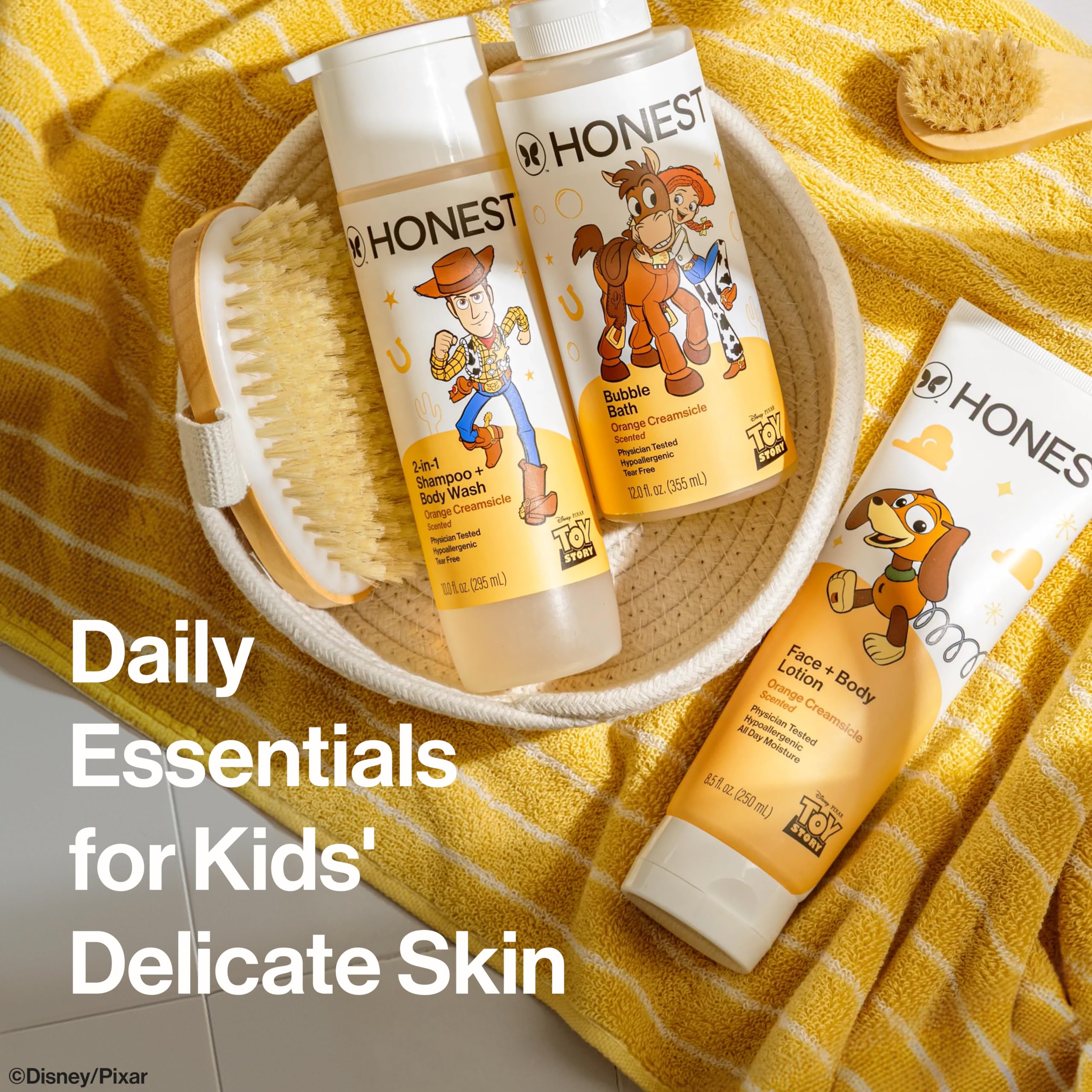 The Honest Company label close-up of key ingredients for clarity and trust