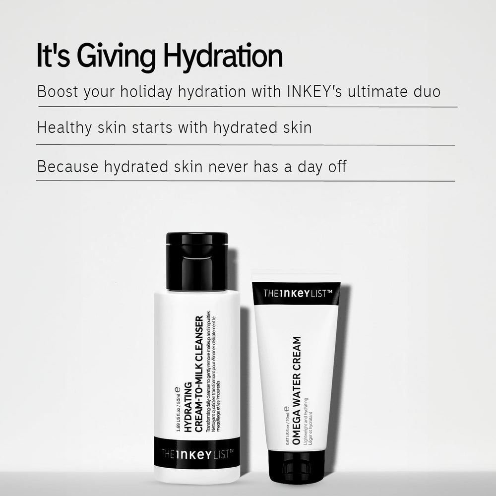 The INKEY List cream-to-milk cleanser pump close-up showing texture control and easy dispensing benefit