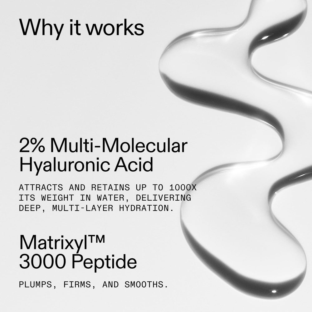 The INKEY List serum on hand demonstrating fast absorption and plumping benefit