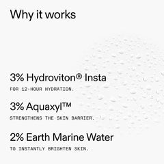 The INKEY List ingredients panel highlighting hydration actives and gentle formula
