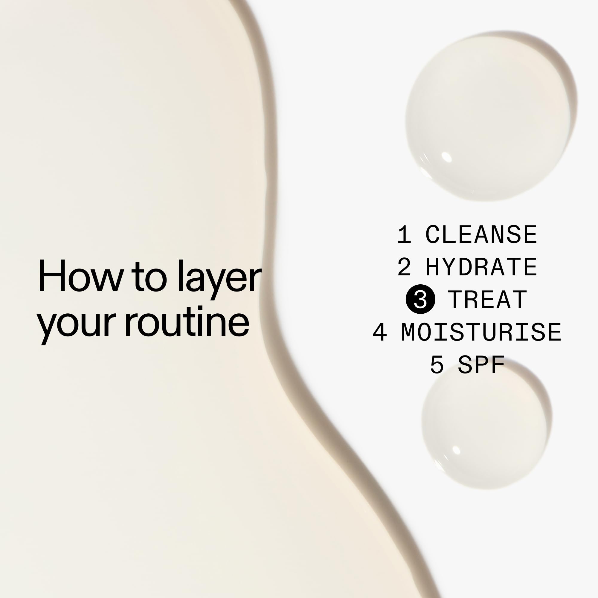 The INKEY List close-up of serum texture highlighting lightweight, fast-absorbing finish