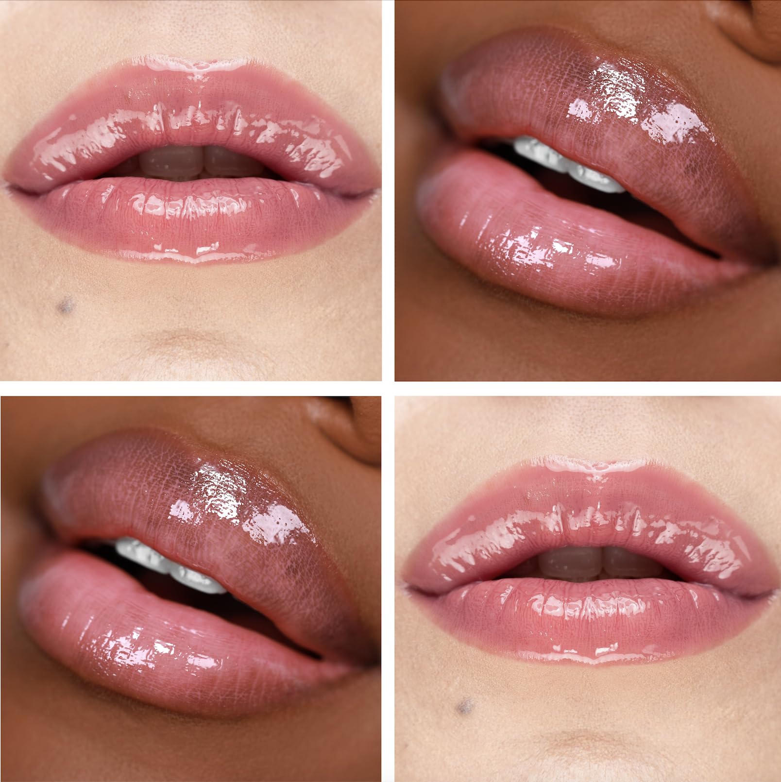 The Lip Bar wand and oil texture close-up, shows glossy non-sticky finish benefit