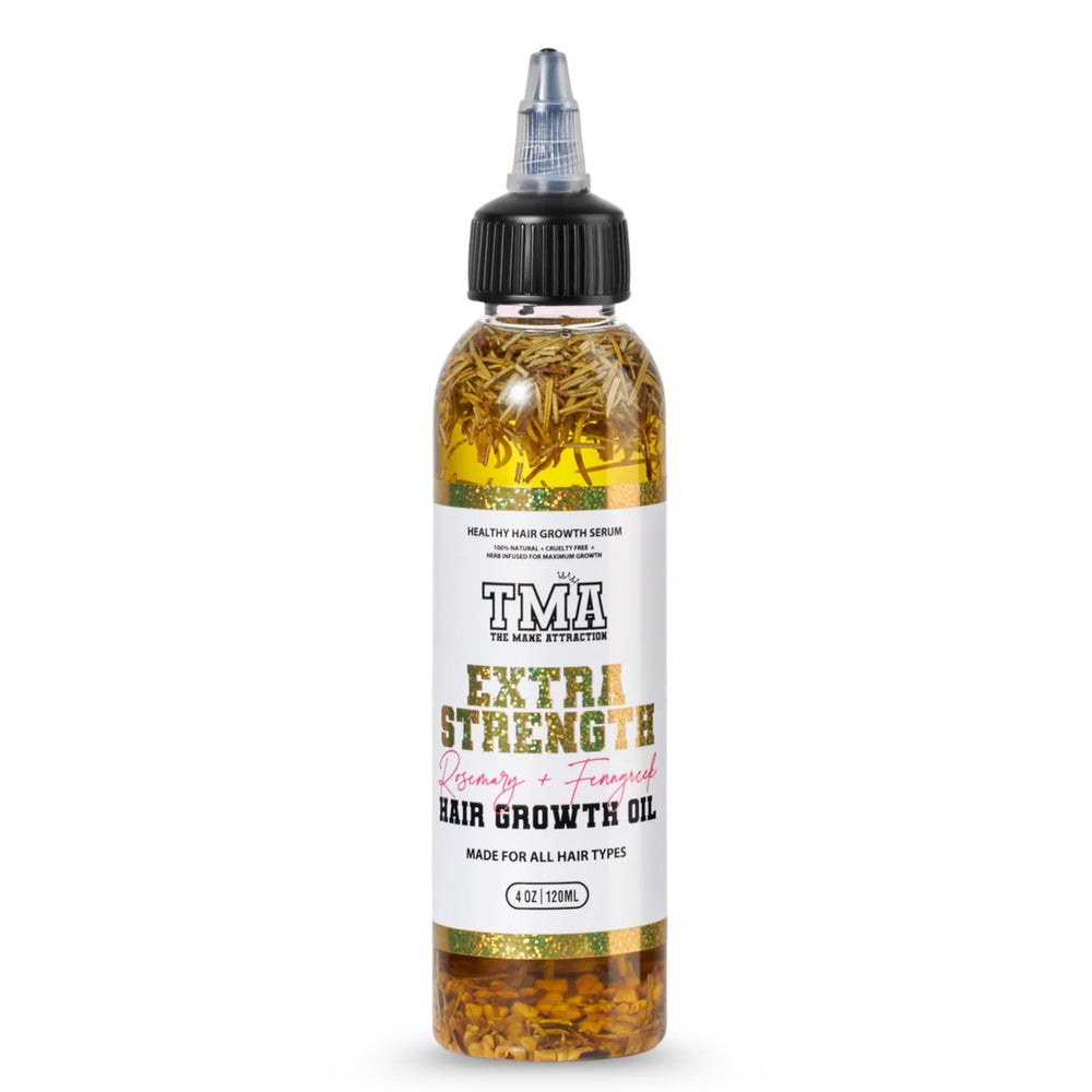 The Mane Attraction front packaging showing 4 fl oz bottle and brand benefit