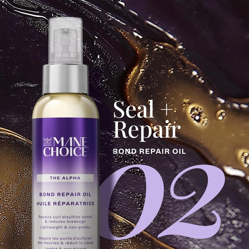 The Mane Choice applying oil to damp curls for added definition and moisture