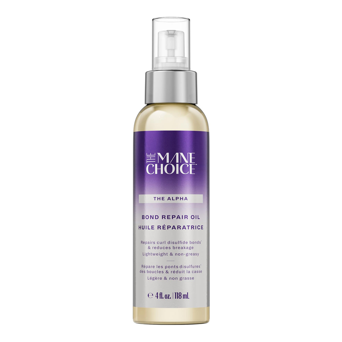 The Mane Choice front bottle shot showing label and 4 fl oz volume benefit