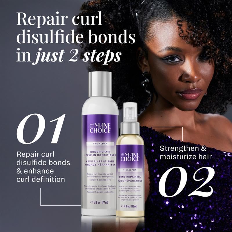 The Mane Choice oil droplet texture close-up showing lightweight absorption