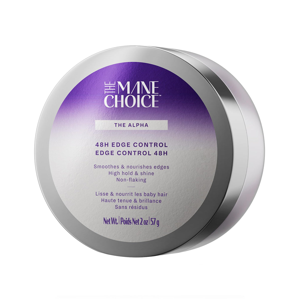 The Mane Choice front jar shot showing 2 oz edge control and glossy finish