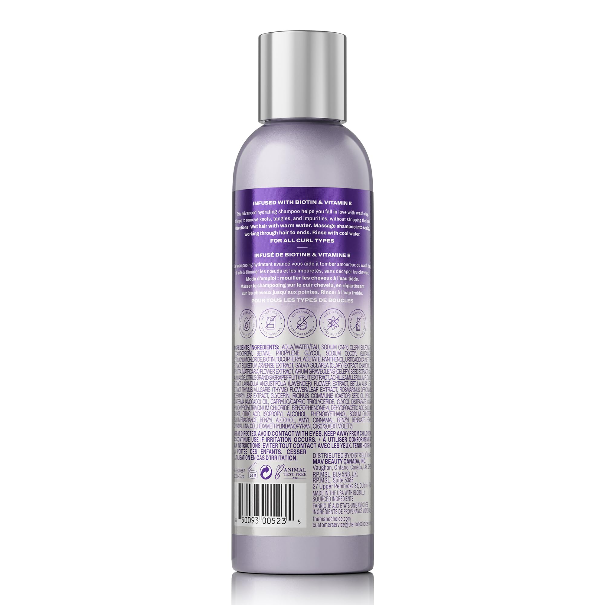 The Mane Choice shampoo used during wash day in a bathroom setting