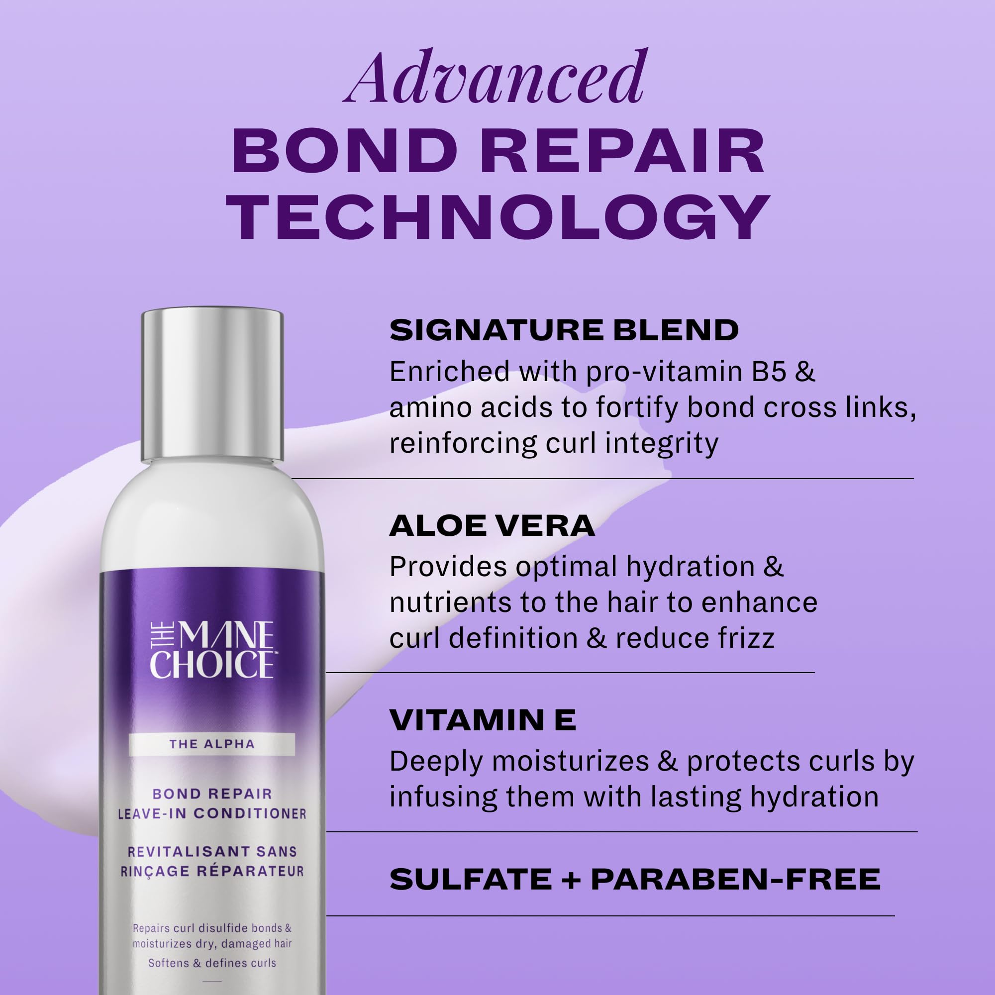 The Mane Choice applying leave-in to damp curls for definition