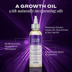 The Mane Choice label close-up with ingredients list visible, showing transparency benefit
