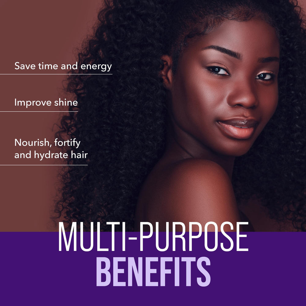 The Mane Choice used with a wide-tooth comb to reduce breakage