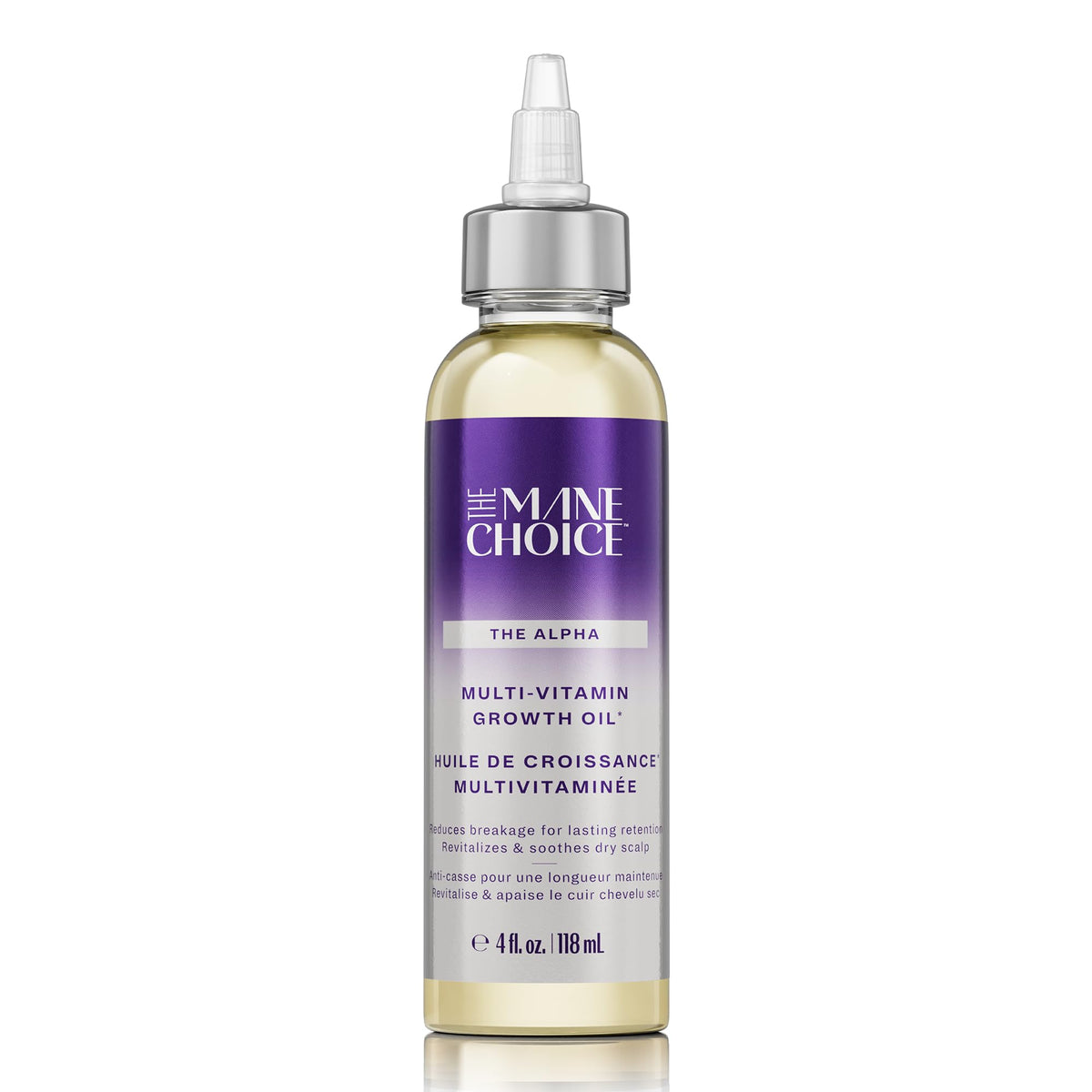 The Mane Choice front packaging showing bottle and label, highlighting nourishing benefits