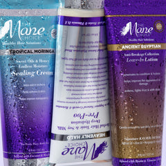 The Mane Choice jar on a bathroom shelf staged in a daily hair care routine