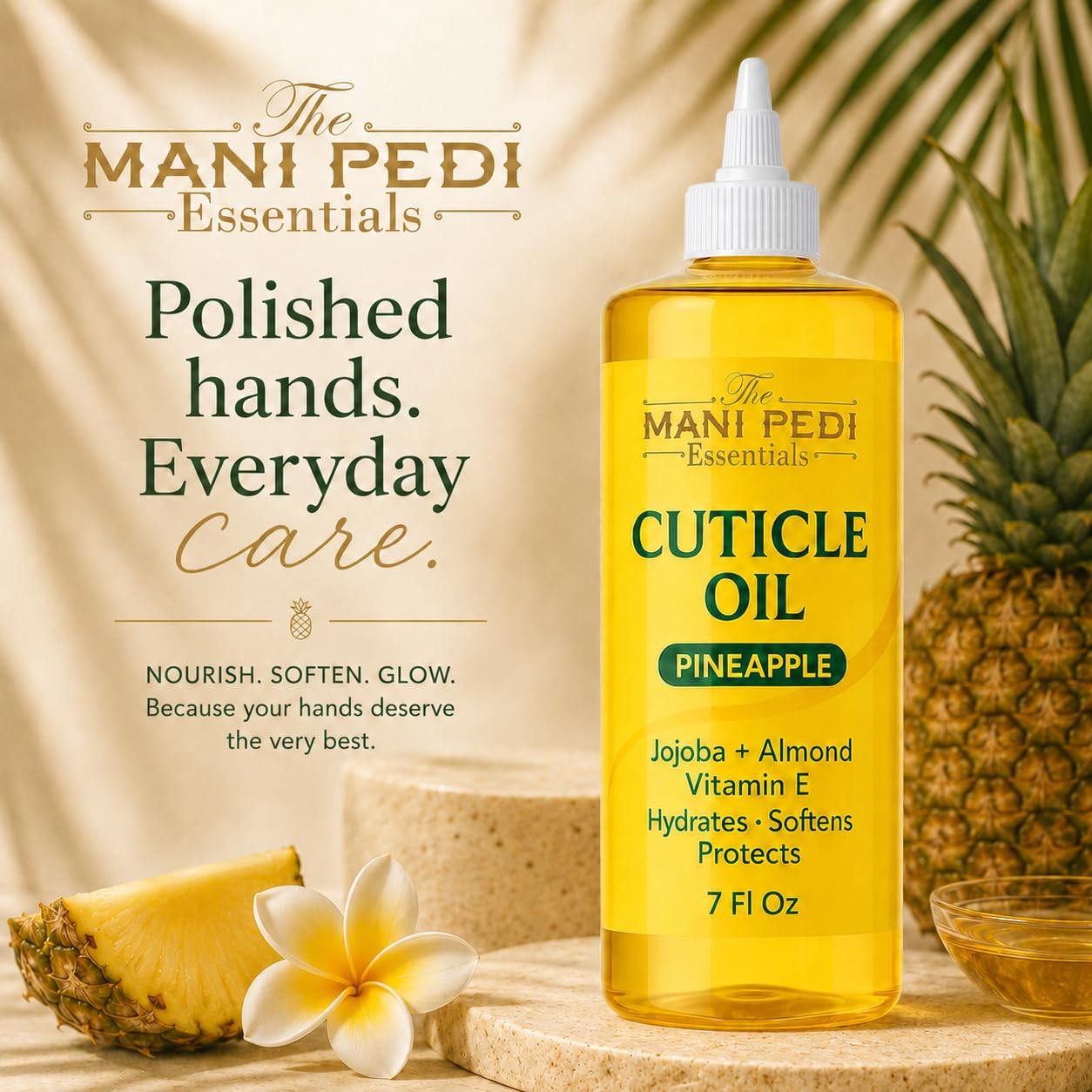 The Mani Pedi Essentials cap and seal detail ensuring leak-resistant storage