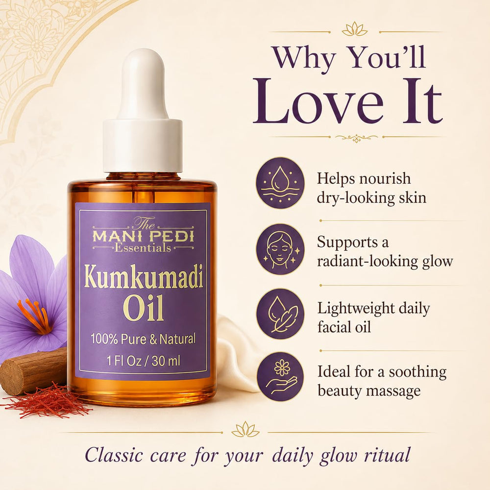 The Mani Pedi Essentials oil texture close-up showing lightweight absorption