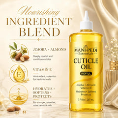 The Mani Pedi Essentials precision nozzle close-up for spill-free refilling