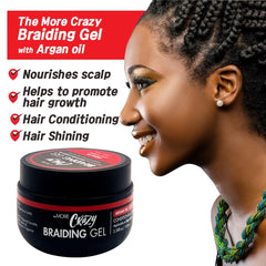 Stylist using The MORE gel in salon to create neat twists and long-lasting styles